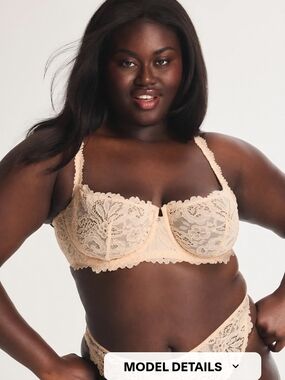 NWT Romantic Corded Lace Unlined Balconette Bra